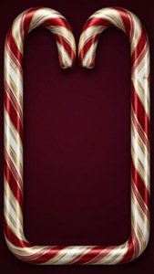 Gold Accent Candy Cane Border
