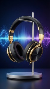 Gold Accent Headphones