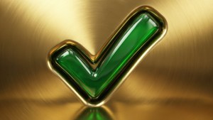Gold Background Checkmark