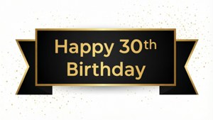 Gold Banner Typography 30
