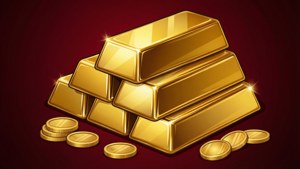 Gold Bars and Coins Clipart