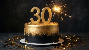 Gold Black Cake Sparklers
