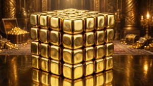 Gold Block Cube