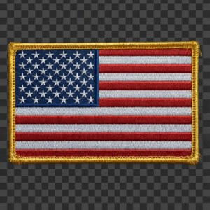 Gold Border Flag Patch