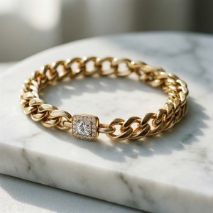 Gold Bracelet on Marble