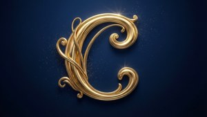 Gold C Navy Sparkle