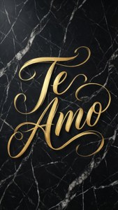 Gold Calligraphy Love