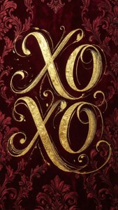 Gold Calligraphy XOXO