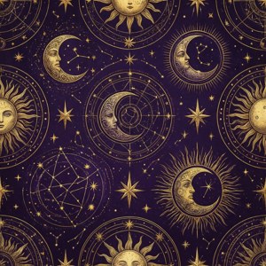 Gold Celestial Pattern