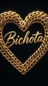Gold Chain Bichota Heart