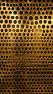 Gold Circle Pierced Metal
