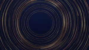 Gold Concentric Dashes