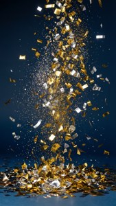 Gold Confetti Elegance