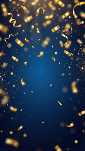 Gold Confetti Navy