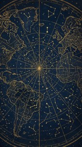Gold Constellation Map