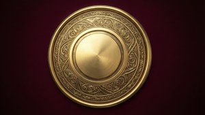 Gold Embossed Circle