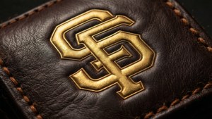 Gold Embossed Leather Logo