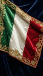 Gold Embroidered Italian Flag
