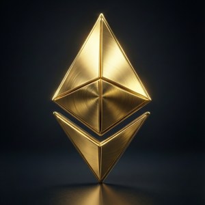 Gold Ethereum Logo