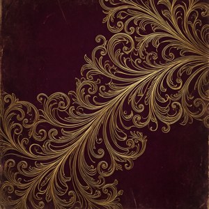 Gold Filigree Burgundy