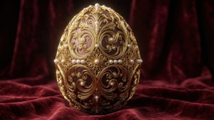 Gold Filigree Easter Egg