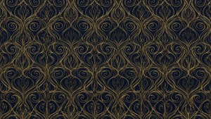 Gold Filigree Navy
