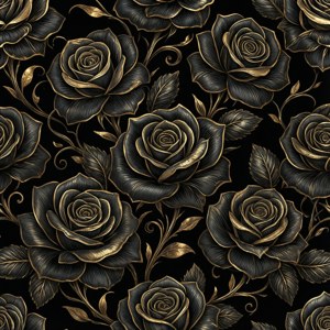 Gold Floral Dark