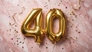 Gold Foil 40th Balloon