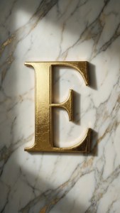 Gold Foil E Marble