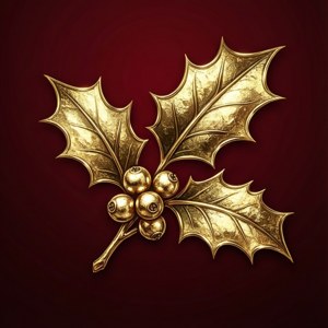 Gold Foil Holly