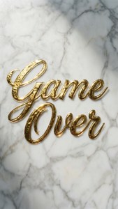 Gold Foil Marble Game Over