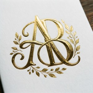 Gold Foil Monogram
