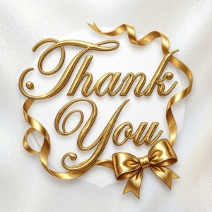 Gold Foil Ribbon Thank You