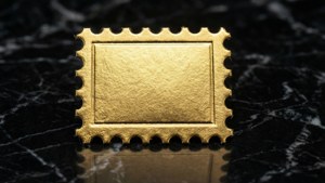 Gold Foil Sold Stamp Marble