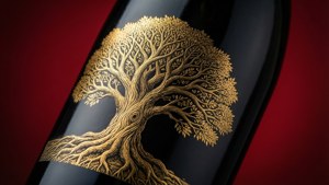 Gold Foil Tree Close-Up