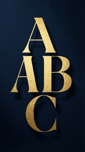 Gold Foil Typography ABC