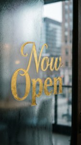 Gold Foil Window Now Open