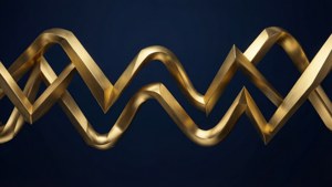 Gold Geometric Squiggles