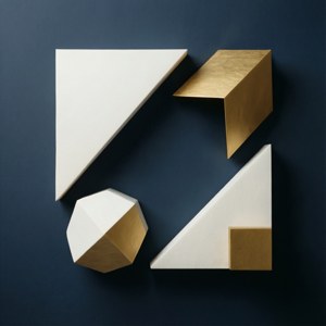 Gold Geometry Navy
