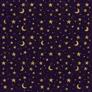 Gold Glitter Stars Moons