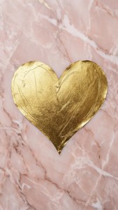 Gold Heart Marble