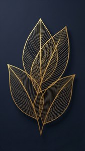 Gold Leaf Geometric Overlay