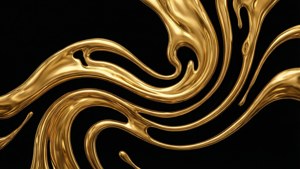 Gold Liquid Swirls