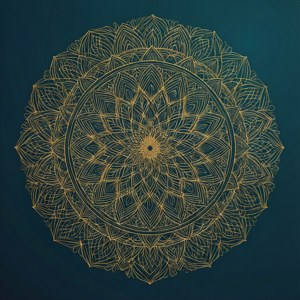 Gold Mandala Lines
