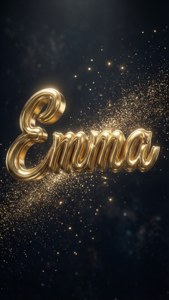 Gold Metallic Name