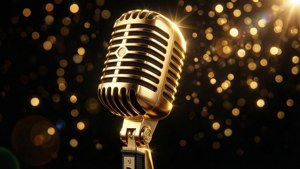 Gold Mic Bokeh
