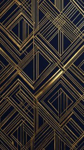 Gold Navy Deco Geometry