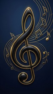 Gold Outlined Swirl