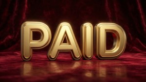 Gold Paid Emblem