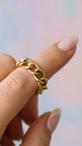 Gold Ring on Finger